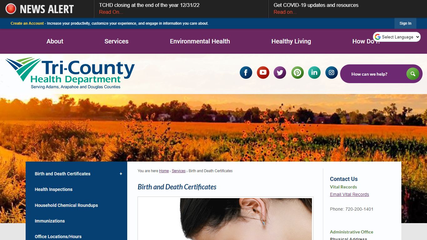 Birth and Death Certificates | Tri-County Health ...